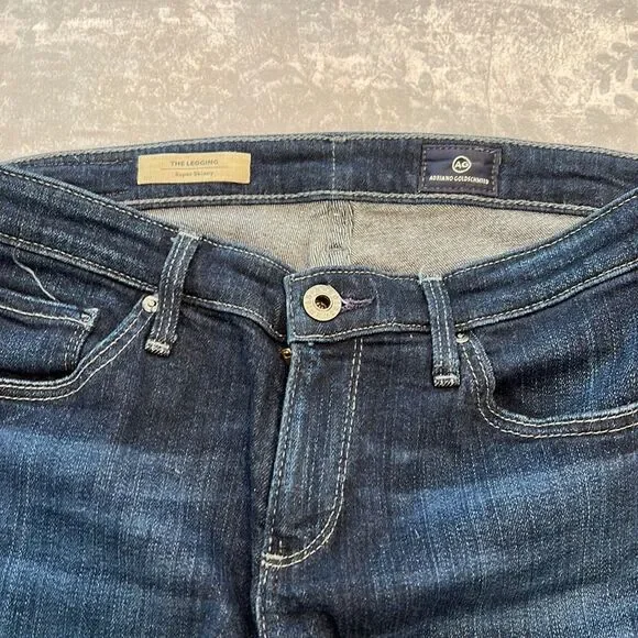 AG womens Super Skinny size 27R blue jeans. - Picture 2 of 6